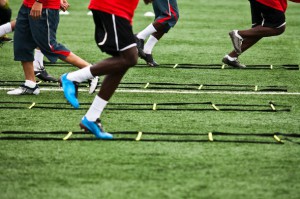 Athelete training for soccer